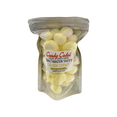 Freeze Dried Lemon Creme Saltwater Taffy Candy Cadet