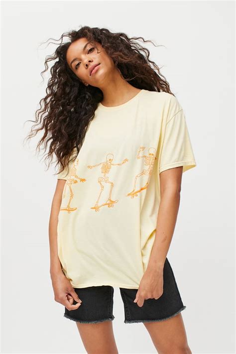 Project Social T Skateboard Skeletons Graphic Tee Urban Outfitters