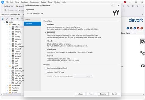 Mysql Optimize Table How To Do It Using Dbforge Studio For Mysql