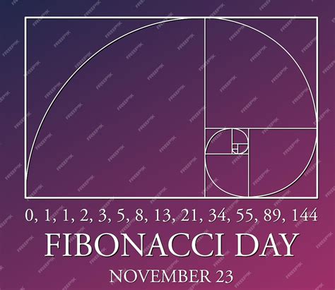 Free Vector Fibonacci Day Poster Design