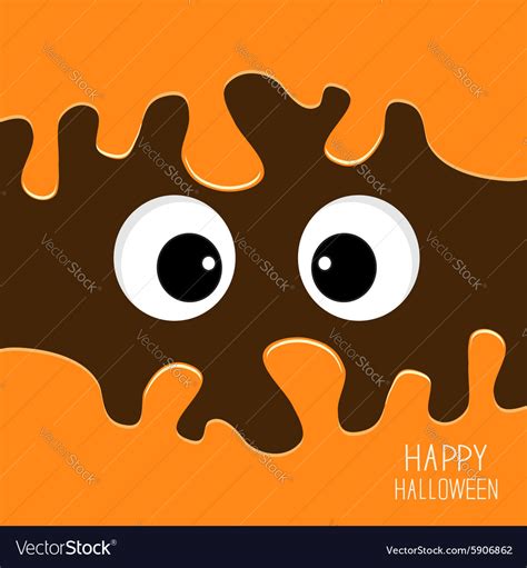 Scary eyes happy halloween Royalty Free Vector Image