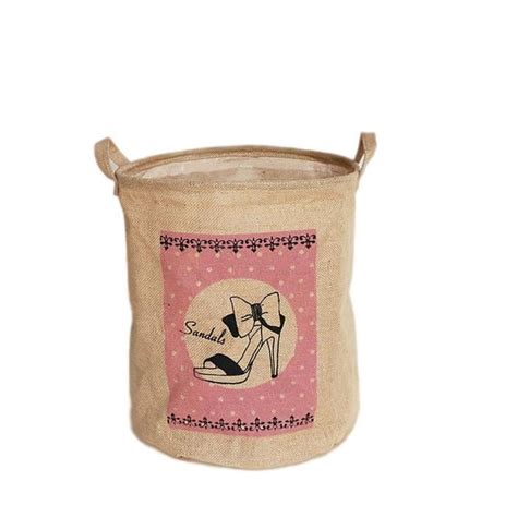 Kentop Panier Linge Pliant Seau Panier De Rangement En Toile De Jute