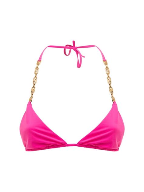 Top Bikini In Lycra Con Catena Versace Donna Luisaviaroma