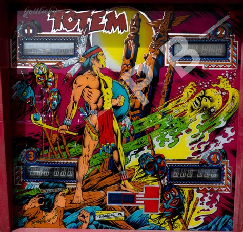 Totem Gottlieb Backglass Pinball Backglass