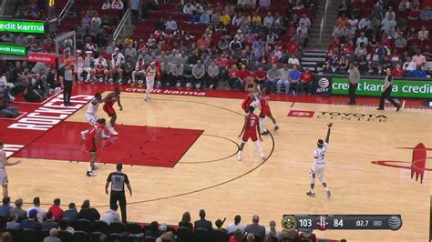 Last Second Field Goal Nuggets Rockets NBA Official