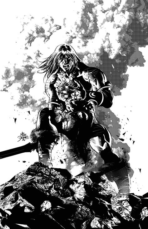 Conan 9 Cover AP By Mike Deodato In Chiaroscuro Studios S Artist S