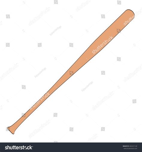 2d Cartoon Illustration Baseball Bat Stock Illustration 402221128