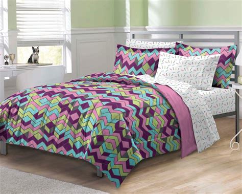 New Albuquerque Zigzag Purple Teen Girls Bedding Comforter Sheet Set Twintwinxl Ebay