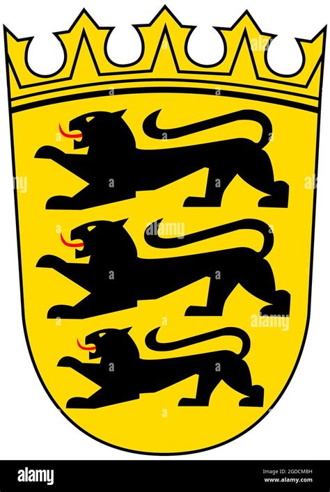 Coat Of Arms Of The German Federal State Baden Wurttemberg Germany