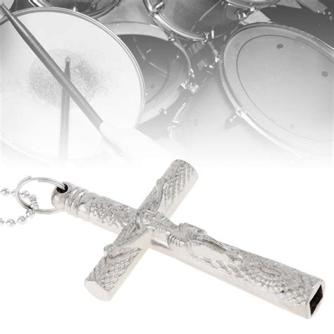 Drum Key Silver Cross Drum Key Necklace Jazz Drum Wrench For Drum Head