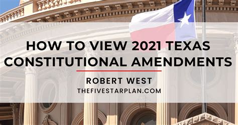 How To View Texas Constitutional Amendments 2021