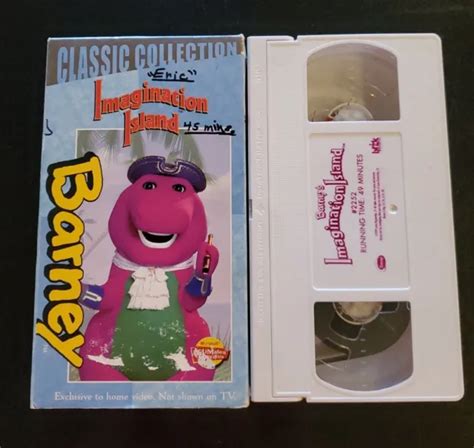 BARNEY BARNEYS Imagination Island VHS 1999 Classic Collection White