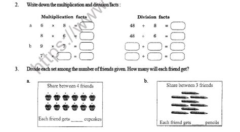 Cbse Class 3 Maths Division Question Bank Worksheets Library