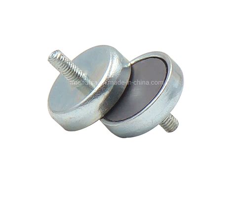 Permanent Rare Earth Ferrite Stud Pot Magnet With External Thread