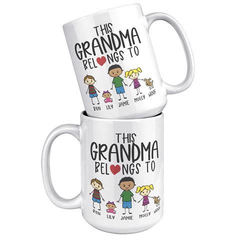 Personalized Grandma Mug This Grandma Belongs To Mug T Etsy