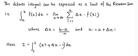 Answered Express The Following Definite Integral Bartleby