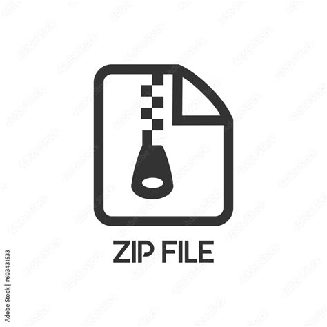 Zip File Icon Document Symbol Modern Simple Vector Icon For Website