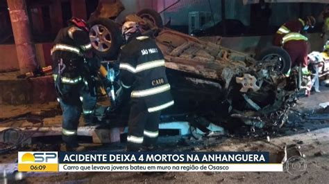 Vídeo Acidente De Carro Na Rodovia Anhanguera Deixa 4 Mortos Em Osasco