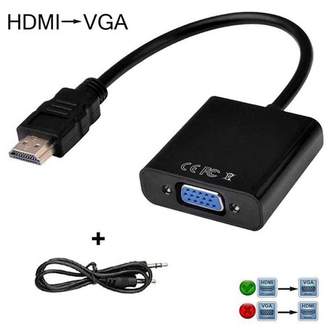 Convertisseur Hdmi Vers Vga Avec Audio Noir Capmicro