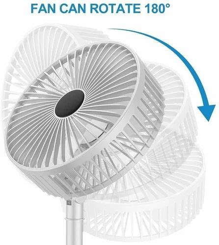 Adjustable Height Telescopic Rechargeable Standing Fan Rechargeable Pedestal Fan at Rs 688.00 ...