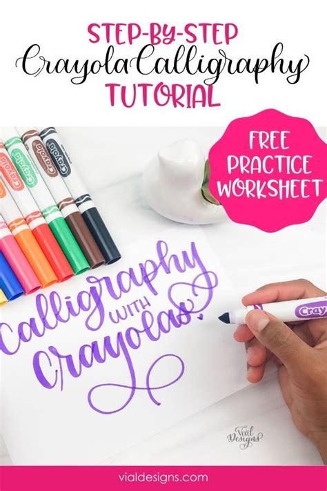 Learn How To Do Calligraphy With Crayola Markers Step By Step Tutorial