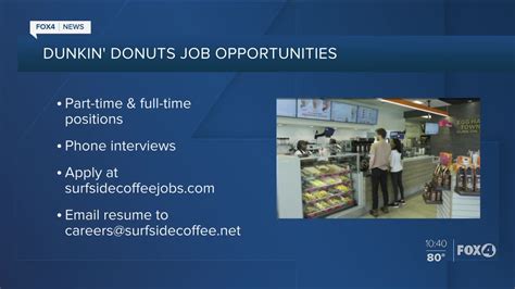 Dunkin Donuts Job Opportunities