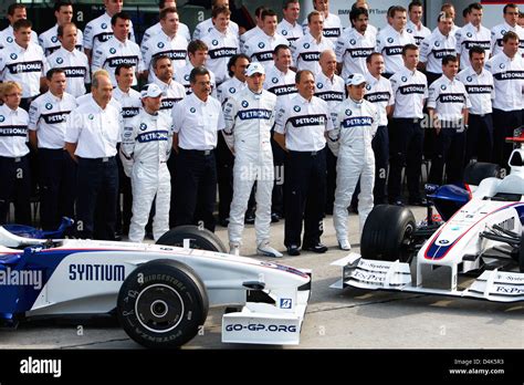 Sauber Team Principal Peter Sauber (FRONT L), German Formula One driver ...