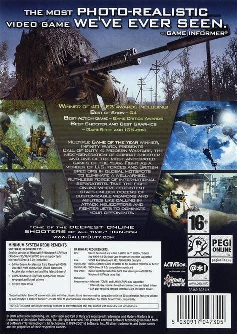 Call Of Duty 4 Modern Warfare Box Shot For Ds Gamefaqs