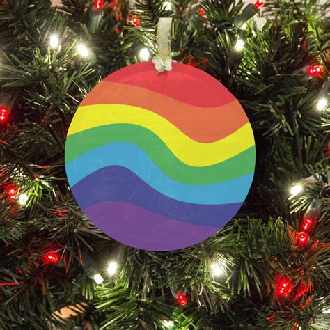 Glass Rainbow Ornament Gay Pride Ornament Lgbt Christmas Ornaments Gay Ornament Sold By