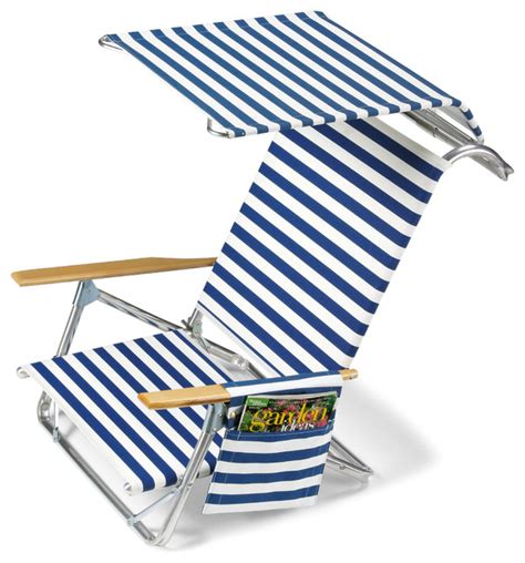 Telescope Casual Beach Chair with Canopy & Side Bag