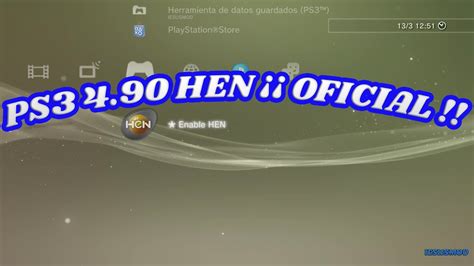 PS3 4 90 HEN OFICIAL YouTube