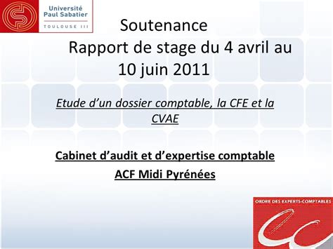 Exemple De Soutenance De Stage Pdf