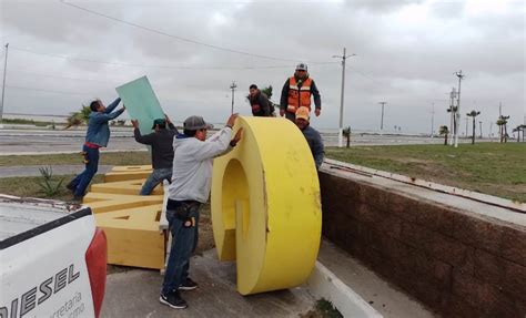 Retiran Letras De Playa Bagdad Y Colocan Bandera Roja Por Marea Alta