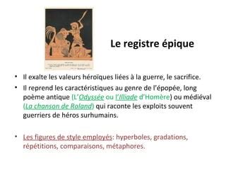 Les Registres Litteraires Ppt