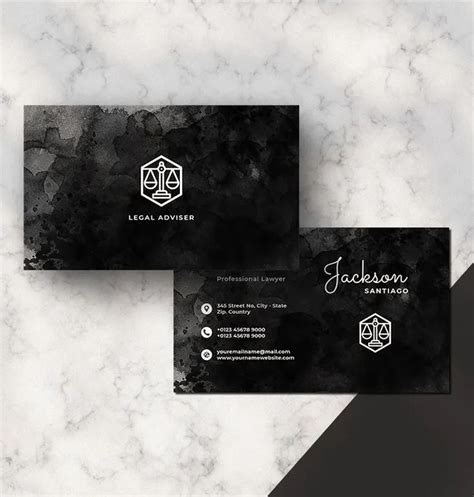 Black Business Card Template PSD, Vector EPS and AI | Black business ...