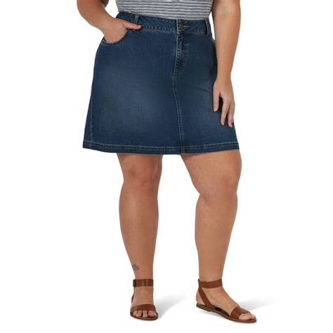 Lee - Lee Women's Plus Size Premium Denim Skort - Walmart.com - Walmart.com