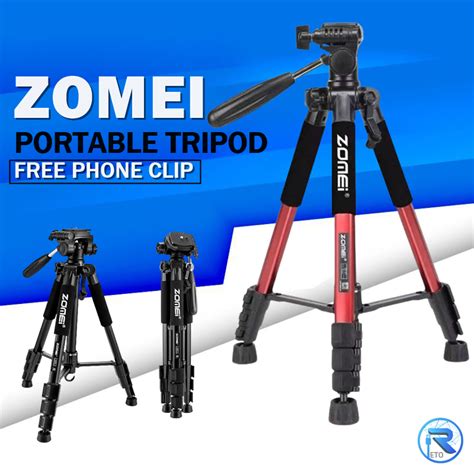 Zomei Q Professional Travel Portable Aluminum Tripod With Original