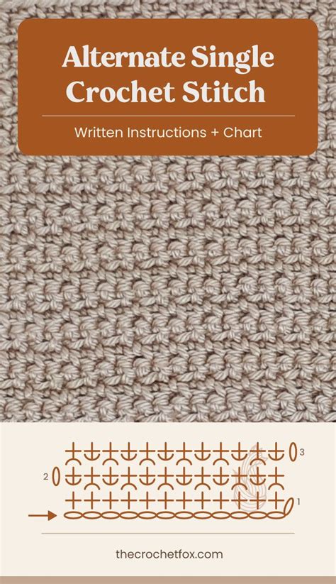 Alternate Single Crochet Stitch FREE Crochet Stitch Pattern In 2023