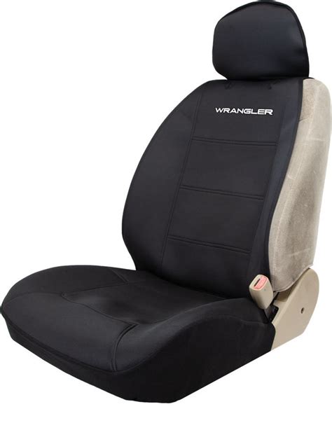 Plasticolor 008630r01 Wrangler Logo Sideless Neoprene Front Seat Cover For Jeep Vehicles With