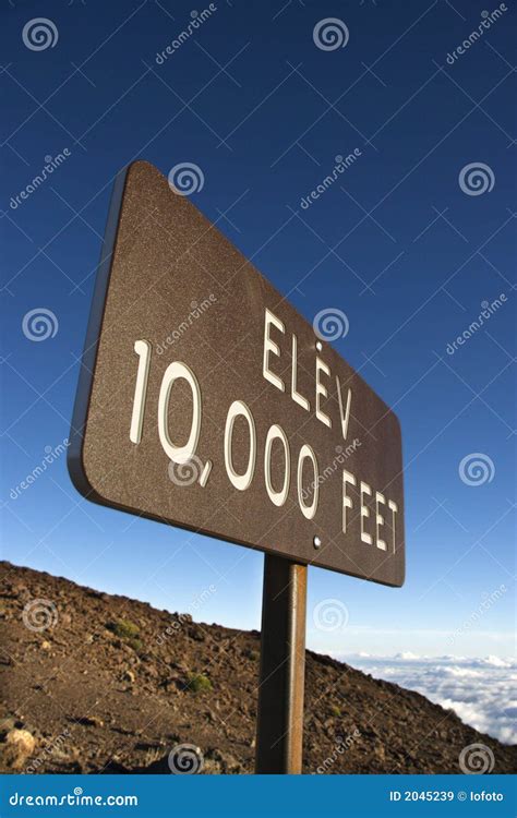 Elevation Sign Against Sky. Royalty Free Stock Images - Image: 2045239