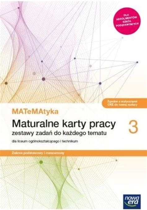 Matematyka Maturalne Karty Pracy Zakres Podstawowy I Rozszerzony