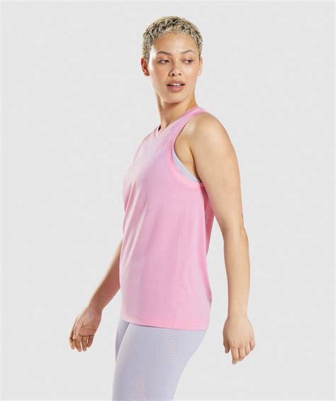 Gymshark Vital Seamless 2 0 Light Loose Tank Sorbet Pink Marl Gymshark