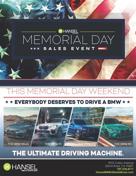 Memorial Day Sales Event Hansel BMW Of Santa Rosa