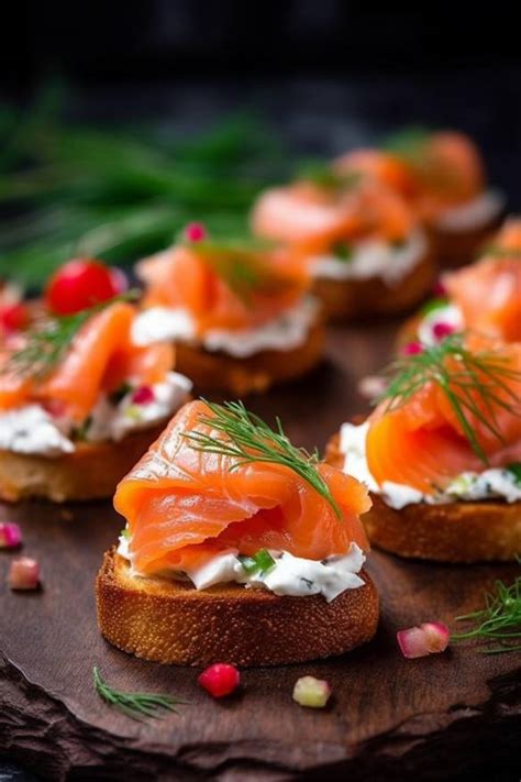 Lachs Crostini Leckere Häppchen für den Sektempfang