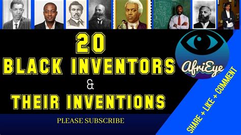 Top 20 Black Inventors African And African American Inventors Youtube