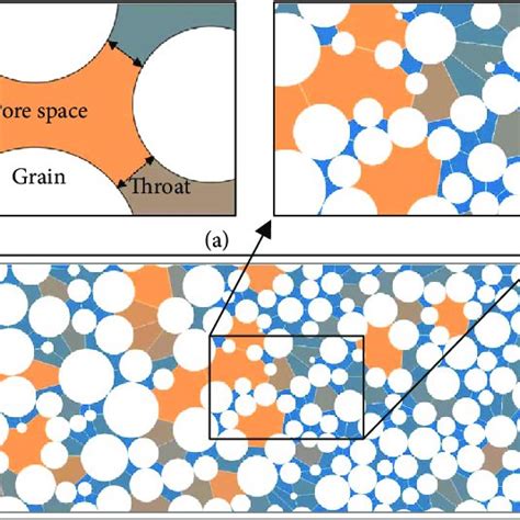 The Distribution Of The Pore Throat And The Pore Space In A Cross