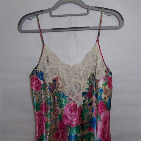 Vtg Victoria Secret Lingerie S Gold Label Slip Dress Gem