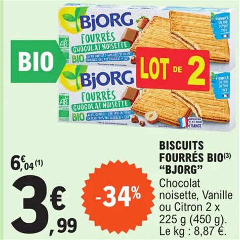 Promo Biscuits fourrés bio BJORG chez E Leclerc