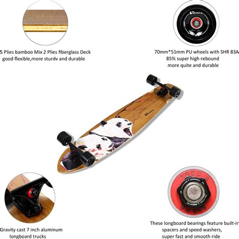 Buy Lrfzhicg Longboard Skateboard Cruiser Drop Through Longboard