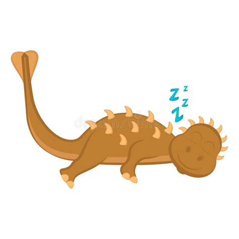 Cute Dinosaur Cartoon Character Sleeping Vector Image Atelier Yuwa